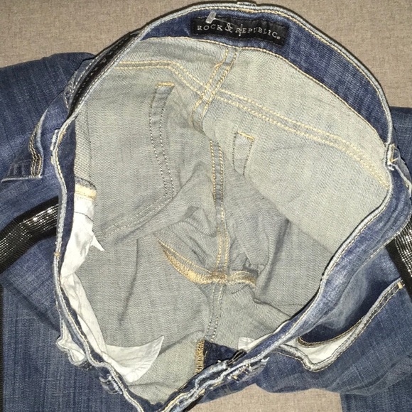Rock & Republic embellished Jeans side stripes size 6 Berlin rn 130273 - Picture 11 of 16